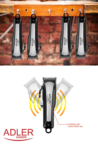 Modern Barber Hair Clippers / Shears hanging in salon